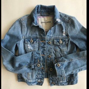 Girls Abercrombie Kids Jean Jacket, Size Medium